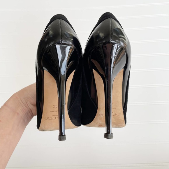 Jimmy choo anouk black - Gem Jimmy Choo Shoes Anouke Heels Piagelle Black Suede 120 (40.5)
